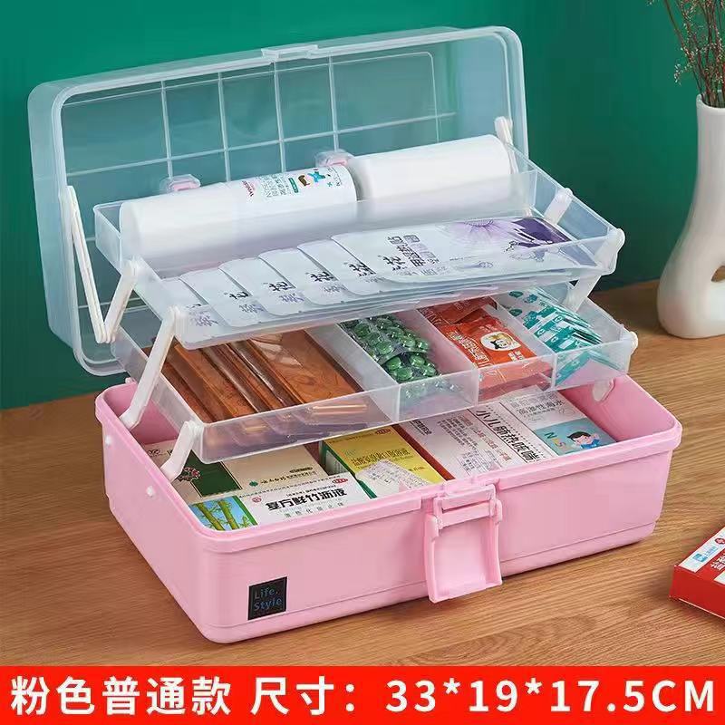 Caja de medicina familiar caja de almacenamiento multicapa caja de almacenamiento de medicina de gran capacidad caja de medicina de primeros auxilios caja médica caja de primeros auxilios para el hogar