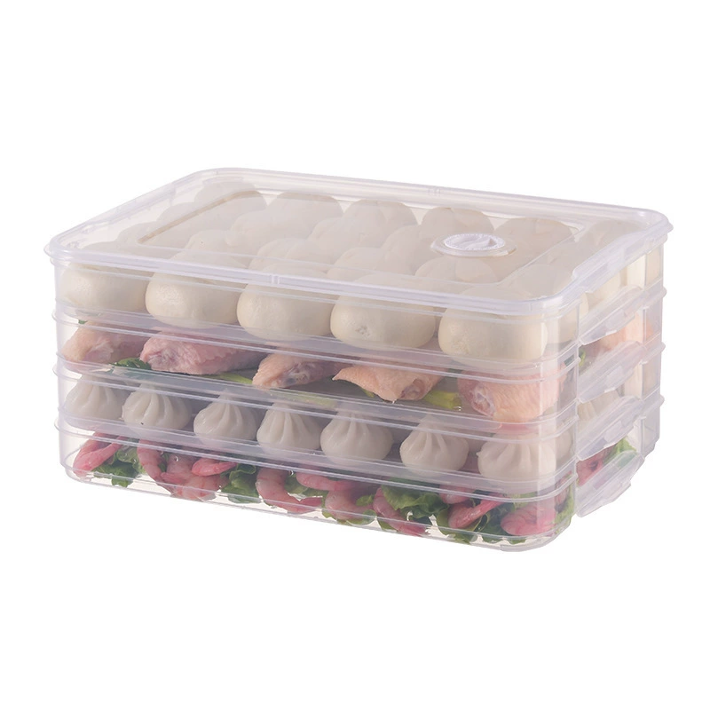Multi-layer Stackable Dumpling Storage Box, Household Refrigerator Freezer Safe, 2–4 Layers
