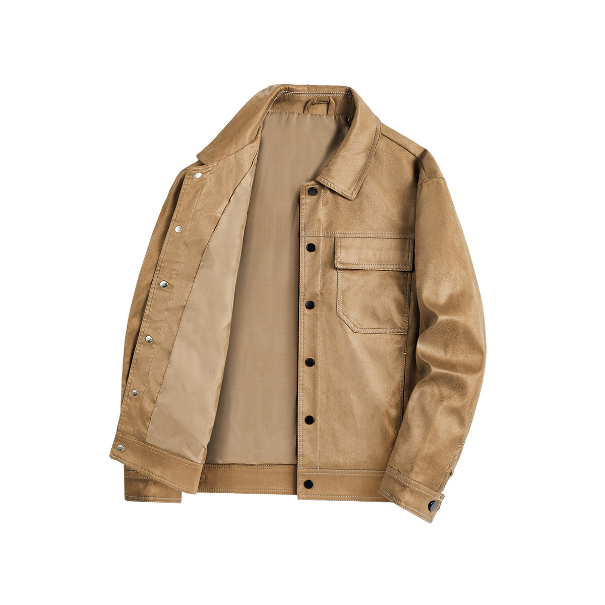 23 Autumn/Winter New Windproof and Warm Suede Slightly Elastic Collar Jacket 1922