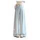 Haze Blue Milk Suit Wide-Leg Pants for Women 2025 Summer New High-Waist Slim Loose Ice Silk Floor-Length Pants Summer