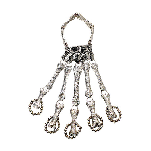 Halloween accessories European and American exaggerated metal skeleton skull bracelet ghost claw mitten bracelet pearl style