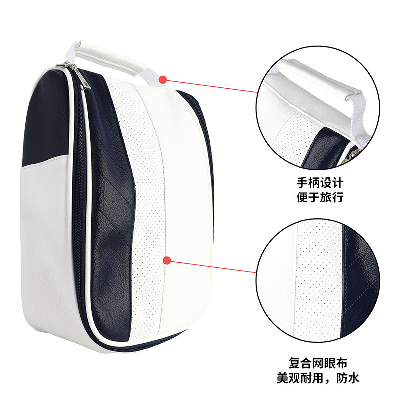 Bolsa de zapatos de golf transfronteriza bolsa de zapatos bolsa de ropa transpirable conveniente pequeño impermeable al aire libre a prueba de polvo bolsa de zapatos deportivos al por mayor