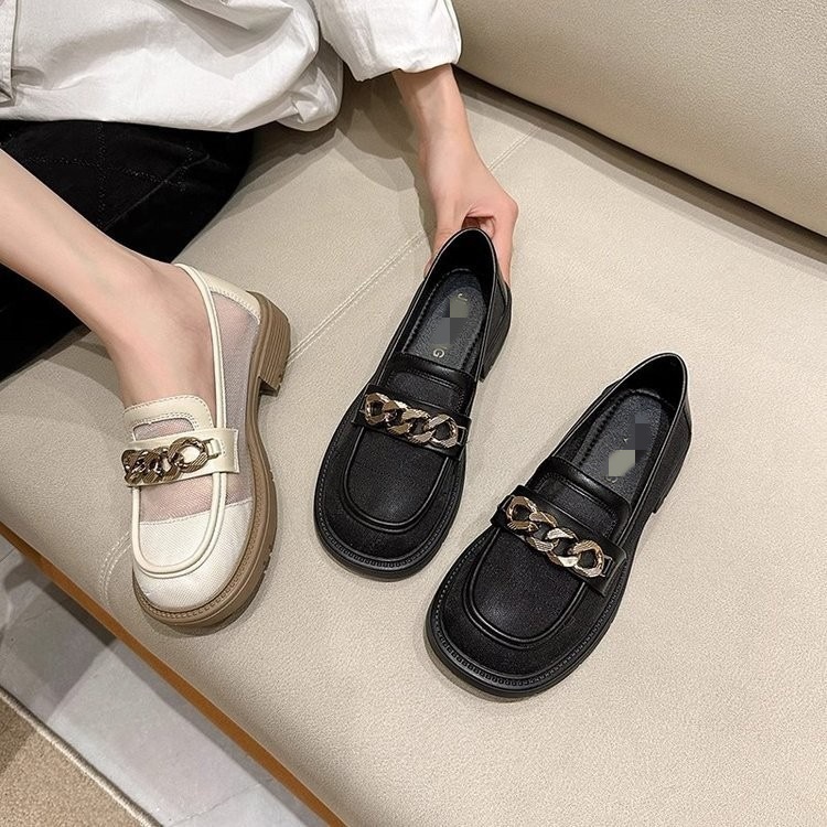 Zapatos de malla de Lefour para mujeres 2026 verano nuevos zapatos de cuero de malla hueca Lefour zapatos de trabajo transpirables zapatos