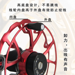 海盛風火輪釣谷麥輪手撥輪全金屬前打輪泄力八卦輪有聲漁輪魚線輪