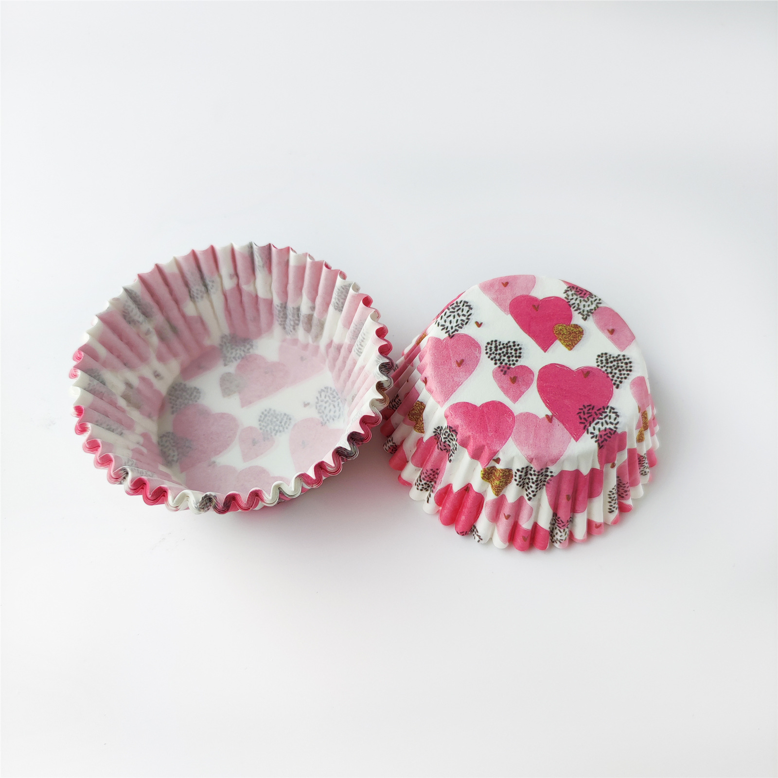 100 pcs / caja Xue Mei Niang soporte de papel para pastel medio soporte de papel para hornear tazas de papel muffin relleno soporte de papel a prueba de aceite