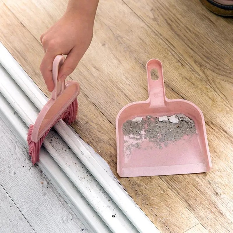 Broom and Dustpan Set Desktop Mini Broom Household Keyboard Brush Plastic Shovel Brush Combined Creative Cleaning Tools