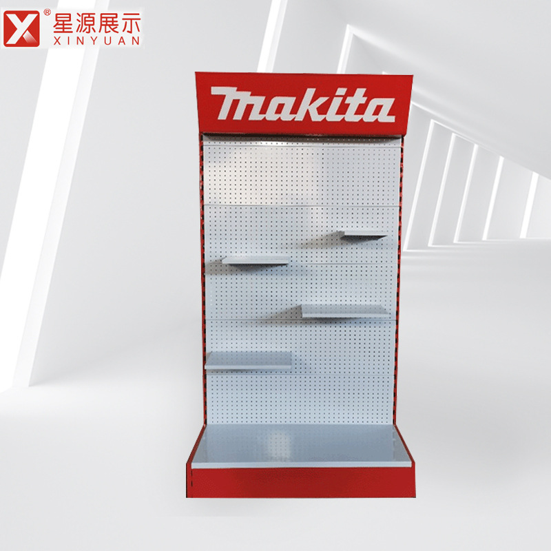 金属孔板展示架 超市商品金属货架 五金工具展示架食品展架