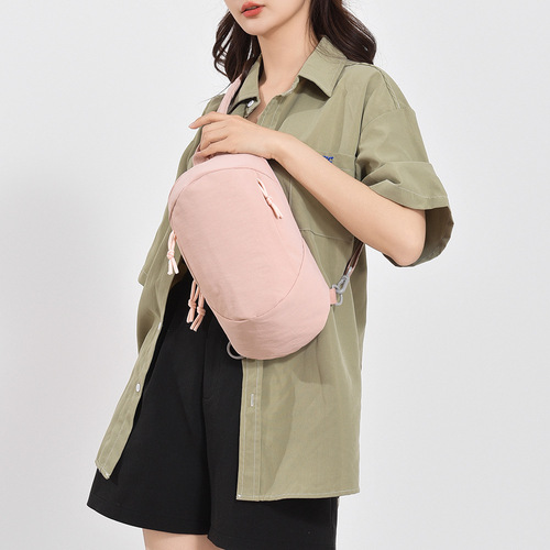 Unisex Lightweight Outdoor Crossbody Bag Shoulder Bag Fashion Simple Anti-Magnetic Trendy Solid Color Versatile Chest Bag