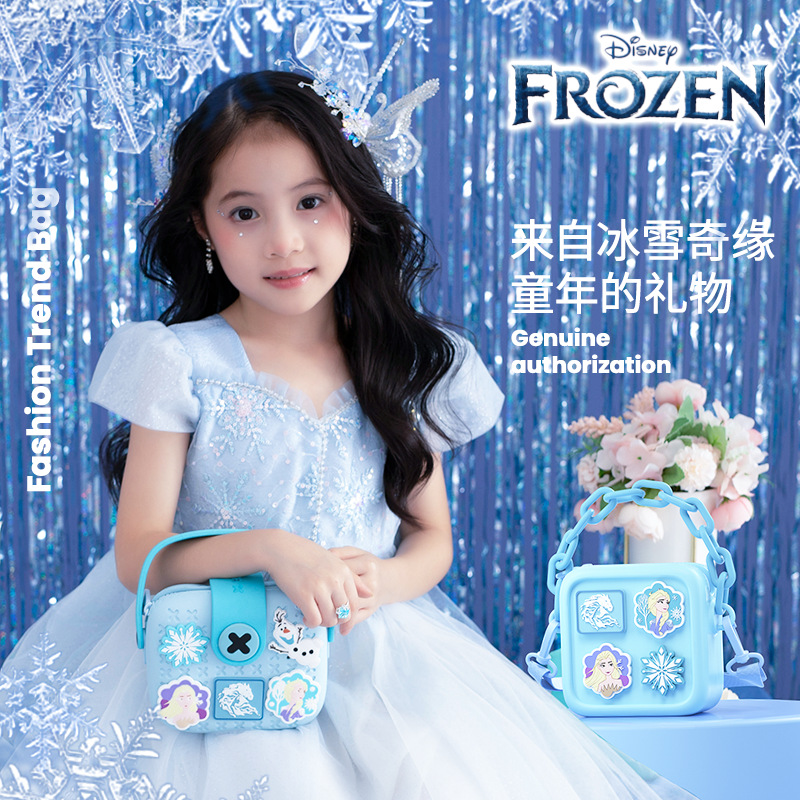 New Children's Crossbody Bag Frozen DIY Shoulder Coin Purse for Girls Princess Waist Bag Gift
