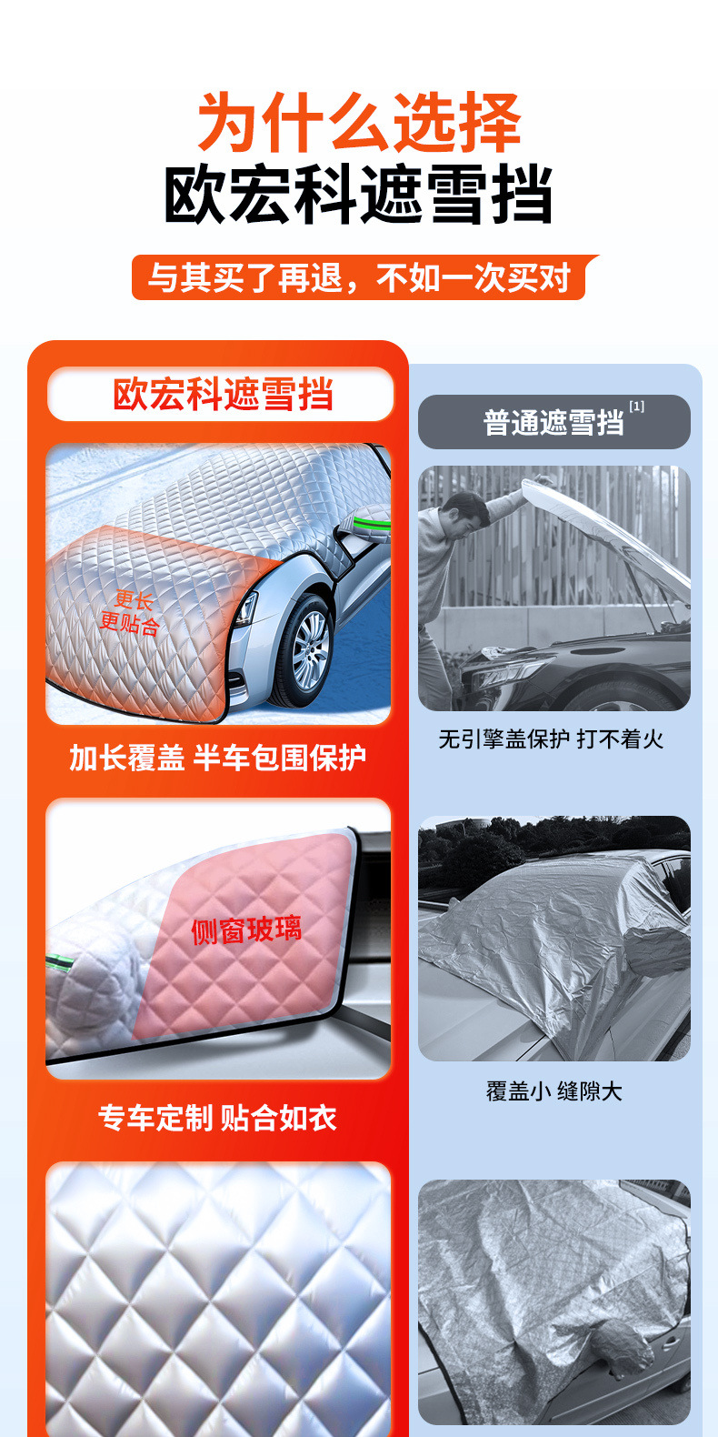 Car Cover Universal Snow Shield Winter Anti-Freeze Windshield Cover