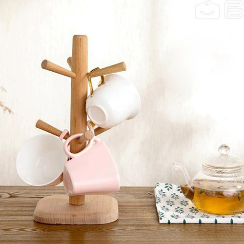 Wooden creative glass holder, storage system, tea cup, drying rack