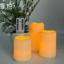 波浪口LED蜡烛婚礼圣诞节日装饰派对气氛布置用品电子遥控蜡烛灯