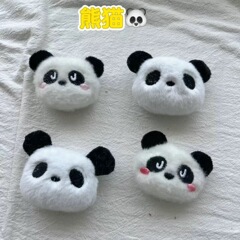 かわいいレッサーパンダ人形生地漫画アクセサリーパンダブローチ DIY ピンヘアアクセサリー靴と靴下包頭飾りアクセサリー
