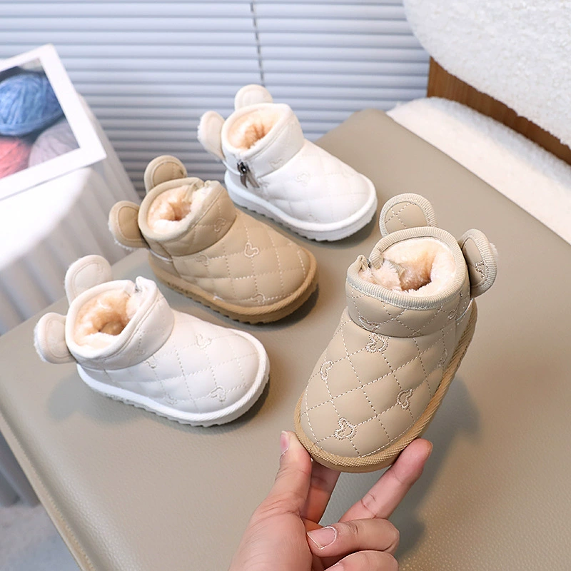 Детские зимние сапоги От 1 до 3 лет Детская хлопковая обувь Зимняя детская обувь для малышей Детские сапоги из утолщенного хлопка на флисовой подкладке для мужчин