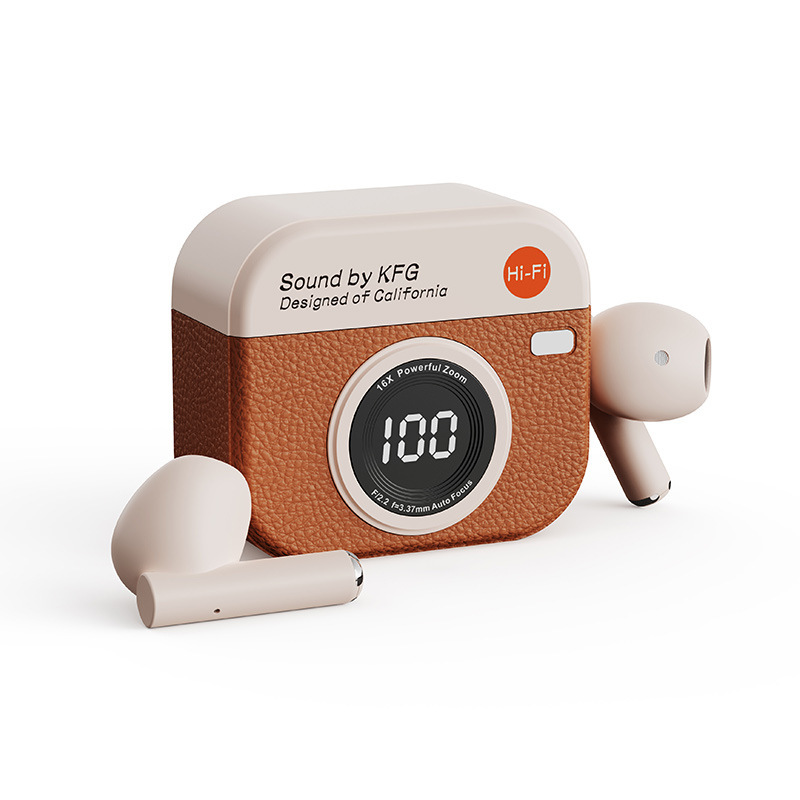 ベルリンサウンドエフェクトワイヤレス Q86 Bluetooth ヘッドセット新しいセミインイヤースポーツノイズリダクション超長バッテリー寿命レトロカメラ|undefined