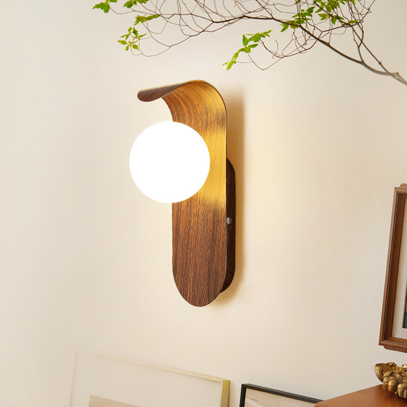 Sala de estar portal lámpara de escritorio nórdica estilo retro lámpara de cabezal de cama creativa silencia balcón atmósfera de madera estilo medieval estilo japonés