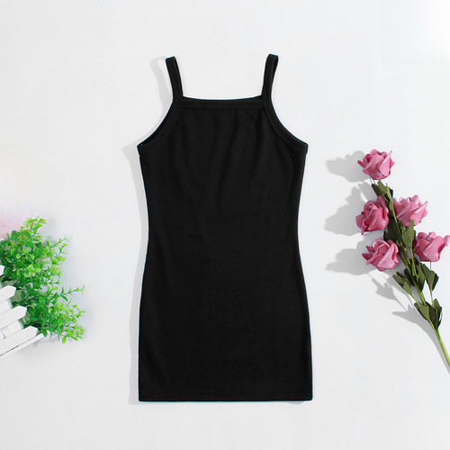 Children's skirt cross-border exclusive clothing for European and American girls, fashionable tight skirt with spaghetti straps, one-piece drop shipping.