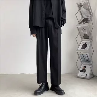秋季小西裤男直筒宽松坠感阔腿休闲裤子韩版潮流百搭帅气西装长裤