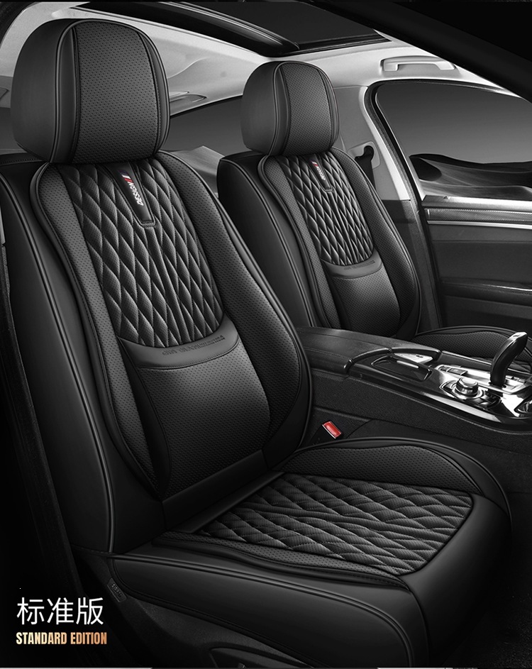 New Nappa Leather Fixed Lumbar Support Three-Dimensional Car Seat Cover, Universal for All Seasons, Car Seat Cushion Exclusively Available on Amazon