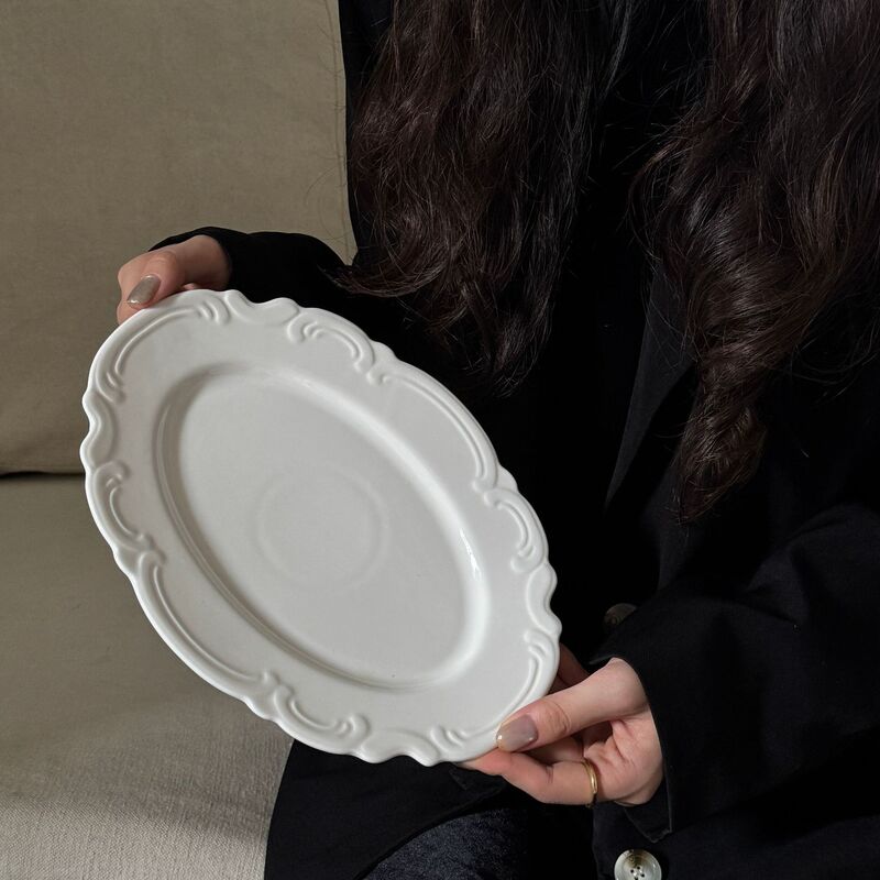 フランス中世スタイルの古典的な重工業レリーフセラミック洋食プレートデザートプレートシリーズ卸売|undefined