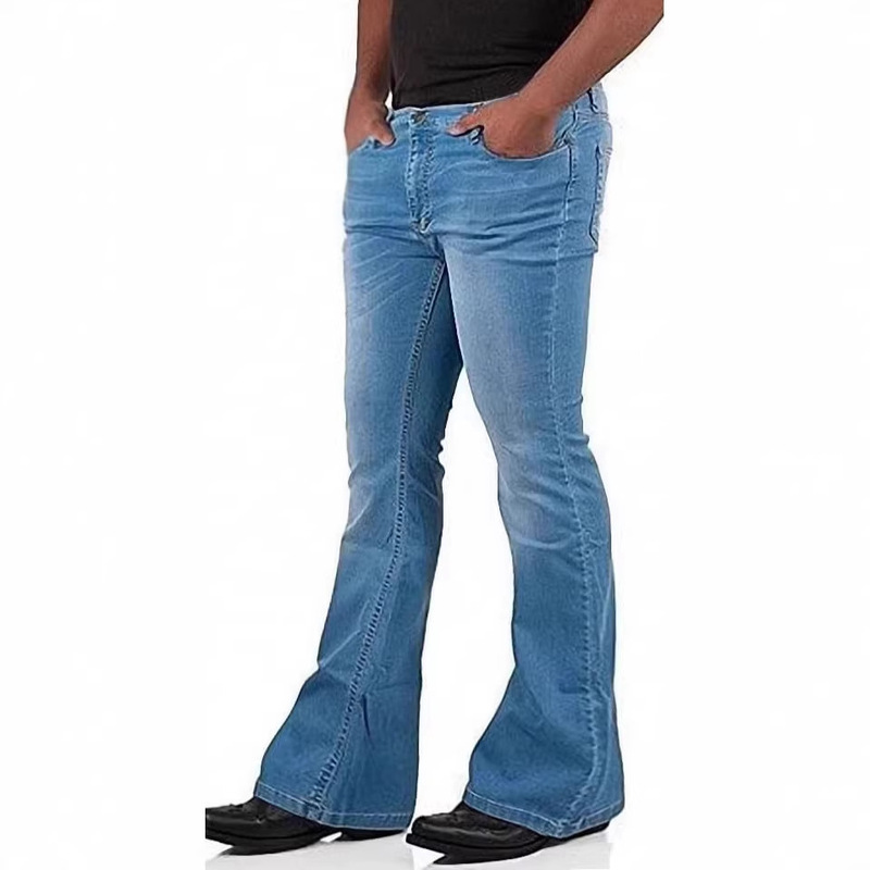 Men's Retro Flared Jeans 60S 70S Men's Clothing, Men's Bell-Bottom Pants Dis Men's Retro Flared Jeans 60S 70S Men's Clothing, Men's Bell-Bottom Pants Dis