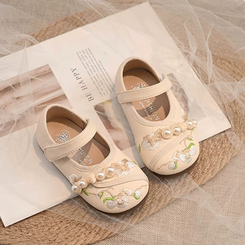 Shoes, autumn children's Hanfu for leather shoes, Chinese style