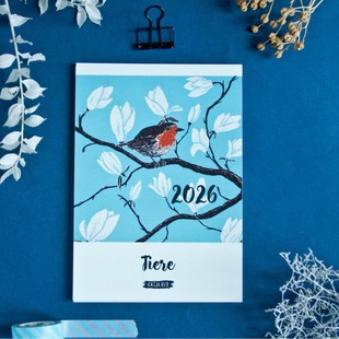 Cross-Border Popular Calendar 2026 Animal Illustrations Animal Illustration Calendar Can Be Ordered