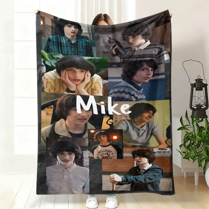 Плюшевая флисовая плед-одеяло BylerCP (в стиле Stranger Things), мягкий для отдыха, 70×100–150×200 см