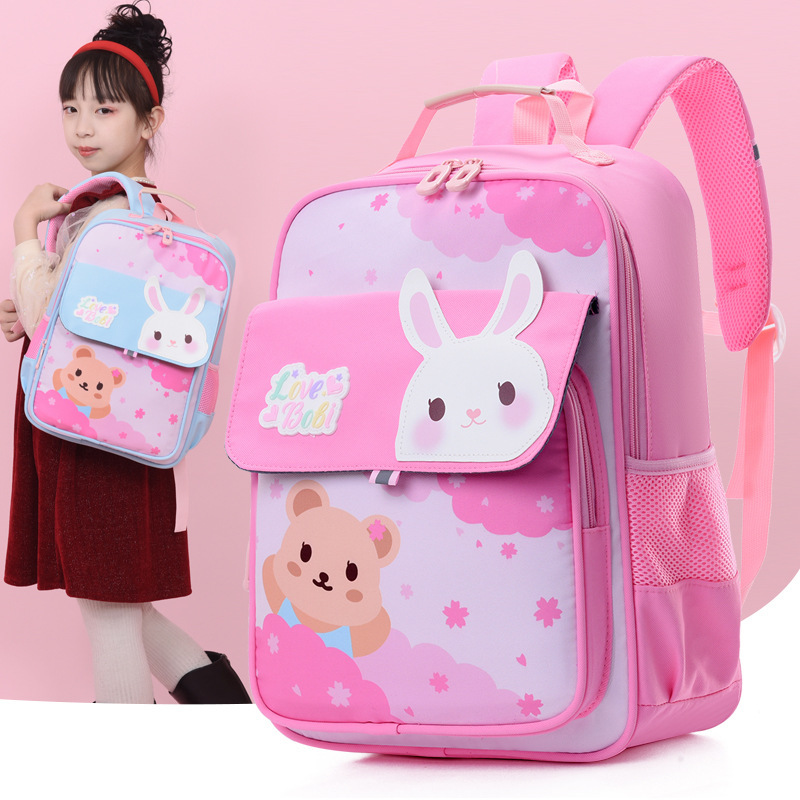 Nuevas mochilas para niños, mochila de primer grado, mochila de dibujos animados encantadora para niños y niñas, mochila de gran capacidad, mochila de carga ligera