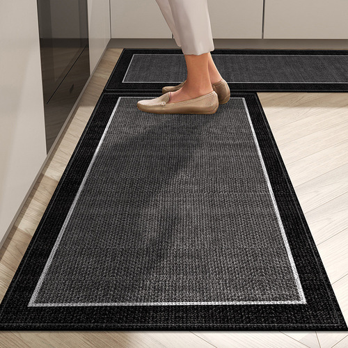 Kitchen floor mats are non-slip, oil-proof, water-proof, rub-free and washable, household, dirt-resistant, doormat, long carpet