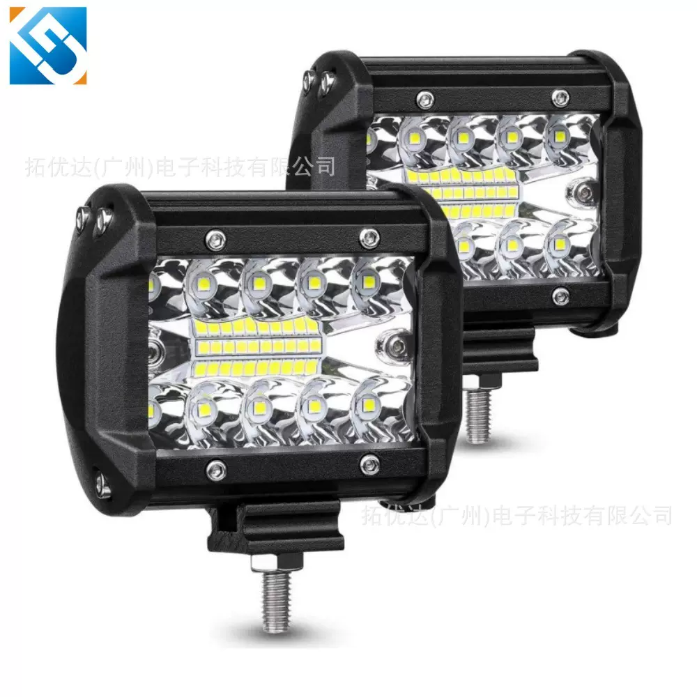 汽车LED工作灯外置辅助检修灯三目 4英寸20LED 60W越野车改装射灯