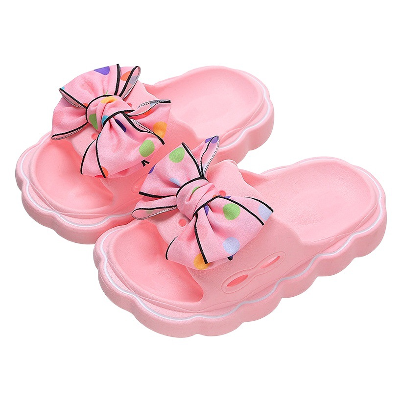 Otoño Nueva moda de las niñas arco resistente al desgaste antideslizante Zapatillas de casa al aire libre hogar de fondo grueso sandalias de playa