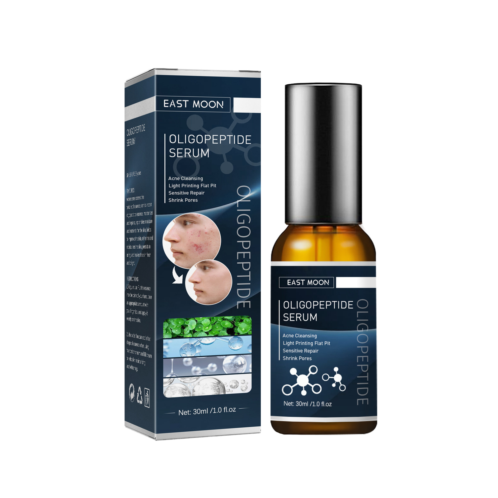 Essenza detergente per l'acne oligopeptidica da uomo: ottieni una pelle più chiara oggi stesso!_voghion.com