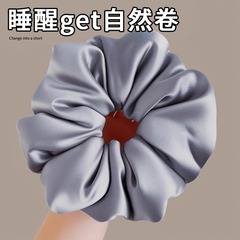 サテン枕睡眠大腸髪輪女性高級感丸首盤髪ひも2025年新作髪ひも髪飾り