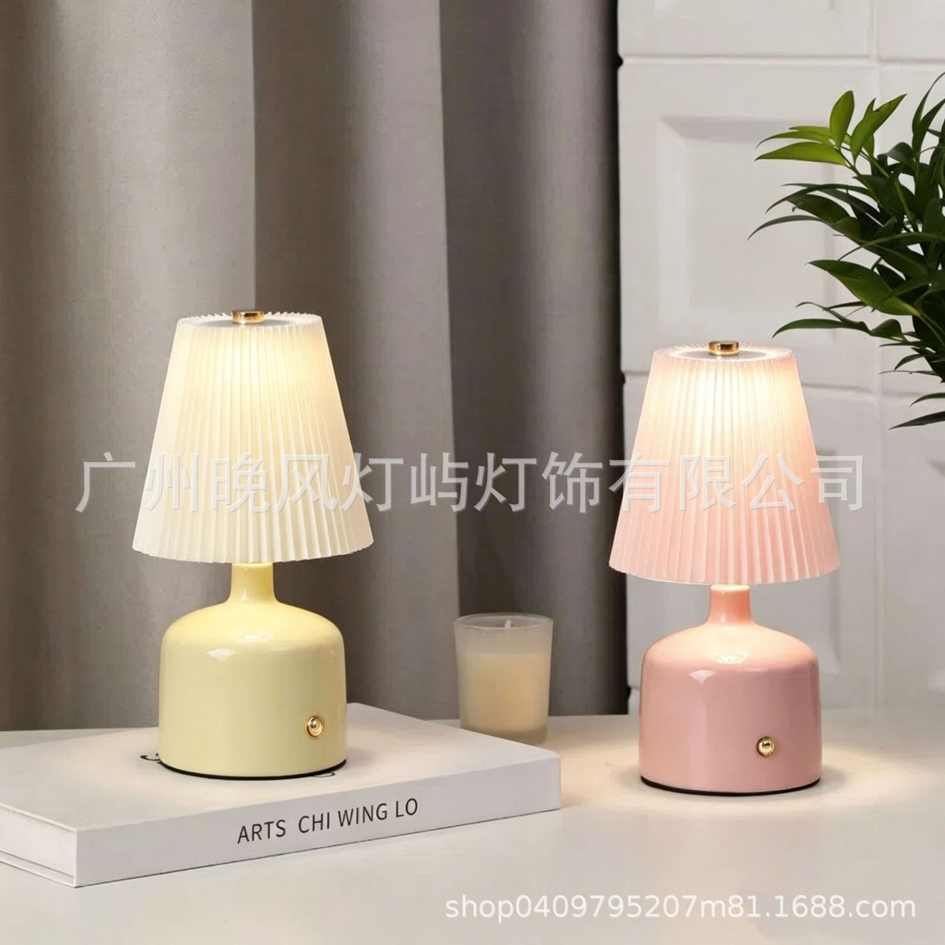 Supply Of New European-style Cream Pleated Rechargeable Table Lamp,...