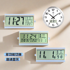 電子カレンダーディスプレイ掛け時計アクセサリーカレンダー曜日温度モニター石英時計掛け時計ledスクリーン液晶