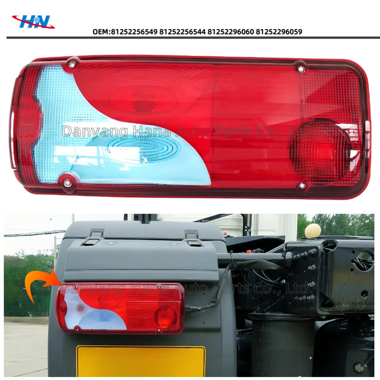 Conjunto de luz traslúcida/trasera para alemán MAN camión TGA/TGS/TGX/TGE luces de coche 81252256544