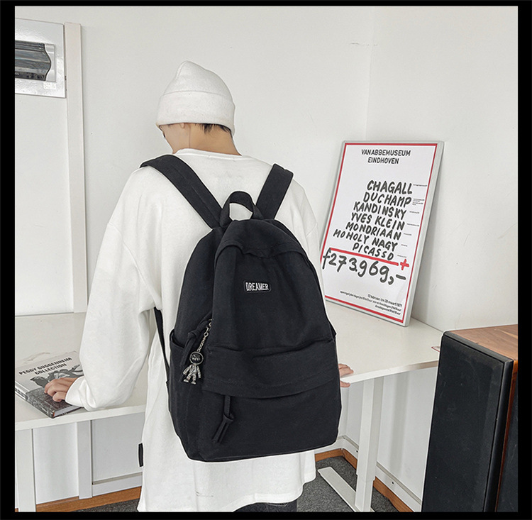 Rucksack Herren Universität Student Leinen Rucksack ins japanischer Stil einfach große Kapazität Reiserucksack Gymnasium Mittelschule Schüler Rucksack