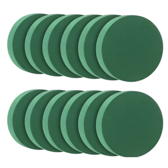 福桶花泥批发银柳福桶插花材料干鲜花泥六边形圆形花泥装新年福桶