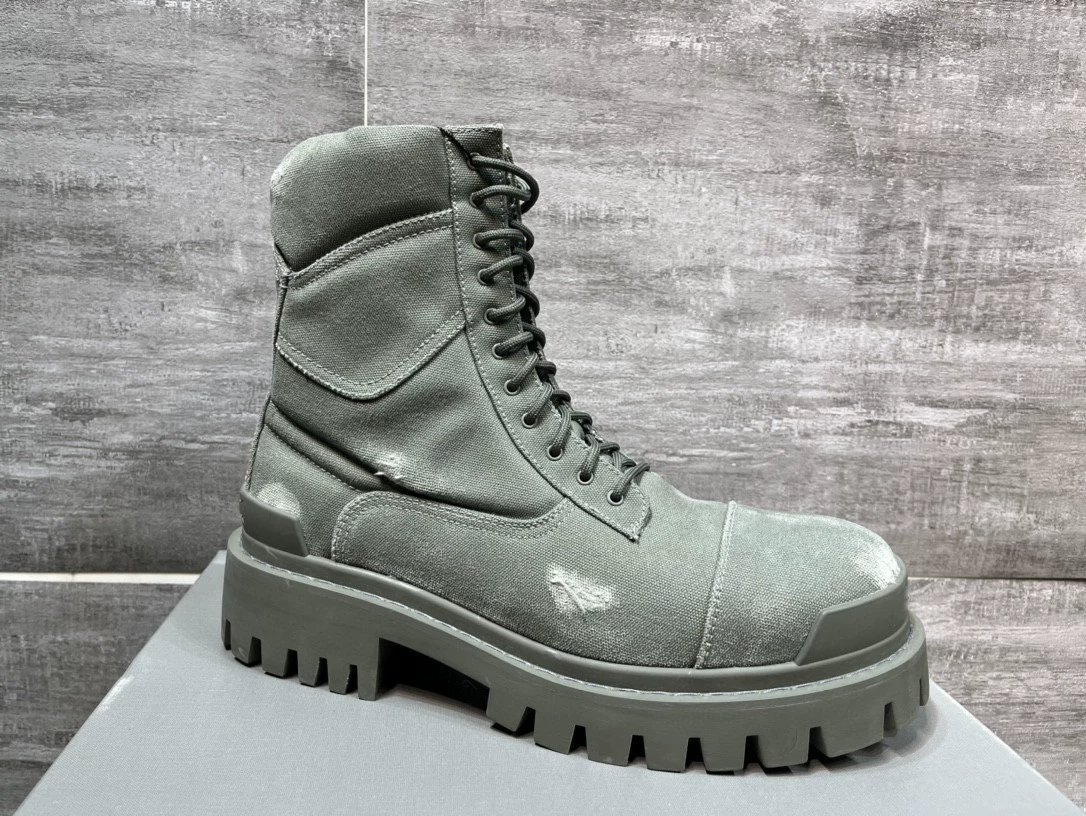 Mid-length Martens Leather Demi‑Season Boots, Cowhide, Chunky Lug Sole