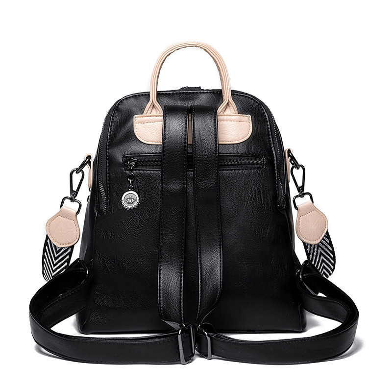 2024 Spring/Summer New Trendy Korean Edition Fashion Multi functional Soft Leather Backpack Large Capacity Women's Travel Bag_desvips.com