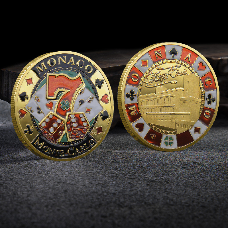 Lucky Chip commemorative medal Las Vegas lucky gold and silver coin metal card Press collection gift cross-border