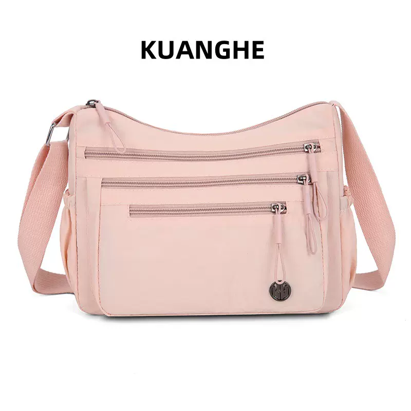 斜挎包包女外贸出口爆款尼龙布单肩包多口袋大容量休闲防水小挎包