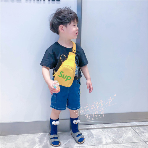 Children's backpack fashionable Korean new single shoulder bag chest bag crossbody bag stylish unisex kids baby small crossbody bag summer
