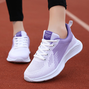 Brand Sneakers Women's 2024 Spring New Breathable Mesh Casual Women's Shoes Non-Slip Soft Sole Lightweight Running Shoes
