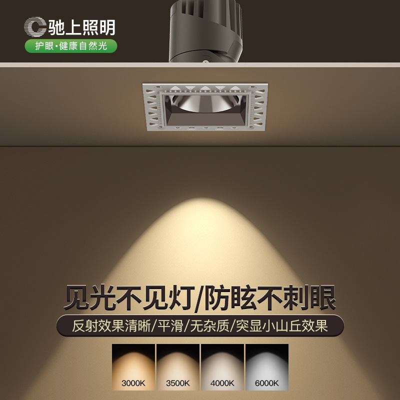 Full spectrum single and double head LED spotlights embedded bold lamp ceiling lamp without main light living room deep anti-glare cob spotlight