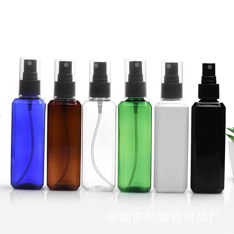 100ml方形塑料全罩户外便携喷雾瓶补水纯露喷瓶爽肤水包材