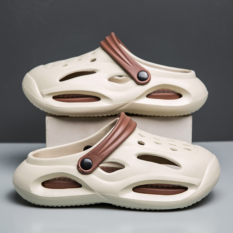 2025 New Summer Clogs for Men, Thick-Soled Non-Slip Toe-Toe Slippers, Outdoor Casual Beach Shoes