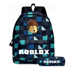 跨境卡通动漫游戏罗布乐思Roblox两件套中小学生书包儿童双肩背包