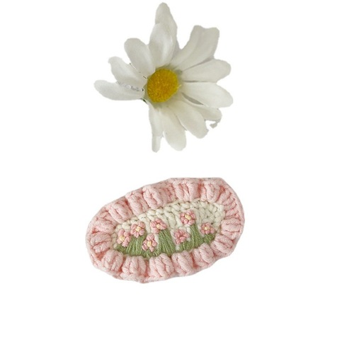 Japanese super fairy girl hairpin handmade wool embroidered flower hair accessories temperament girls headwear BB clip bangs side clip